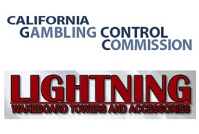 California Gambling Control Commission Lightning Wakeboard and Tower Accessories